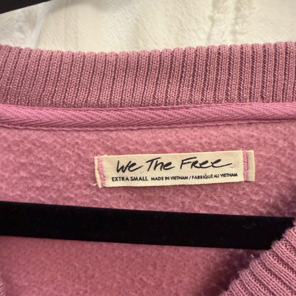 We The Free Plush Pink Crew Neck Sweater - Picture 5 of 5